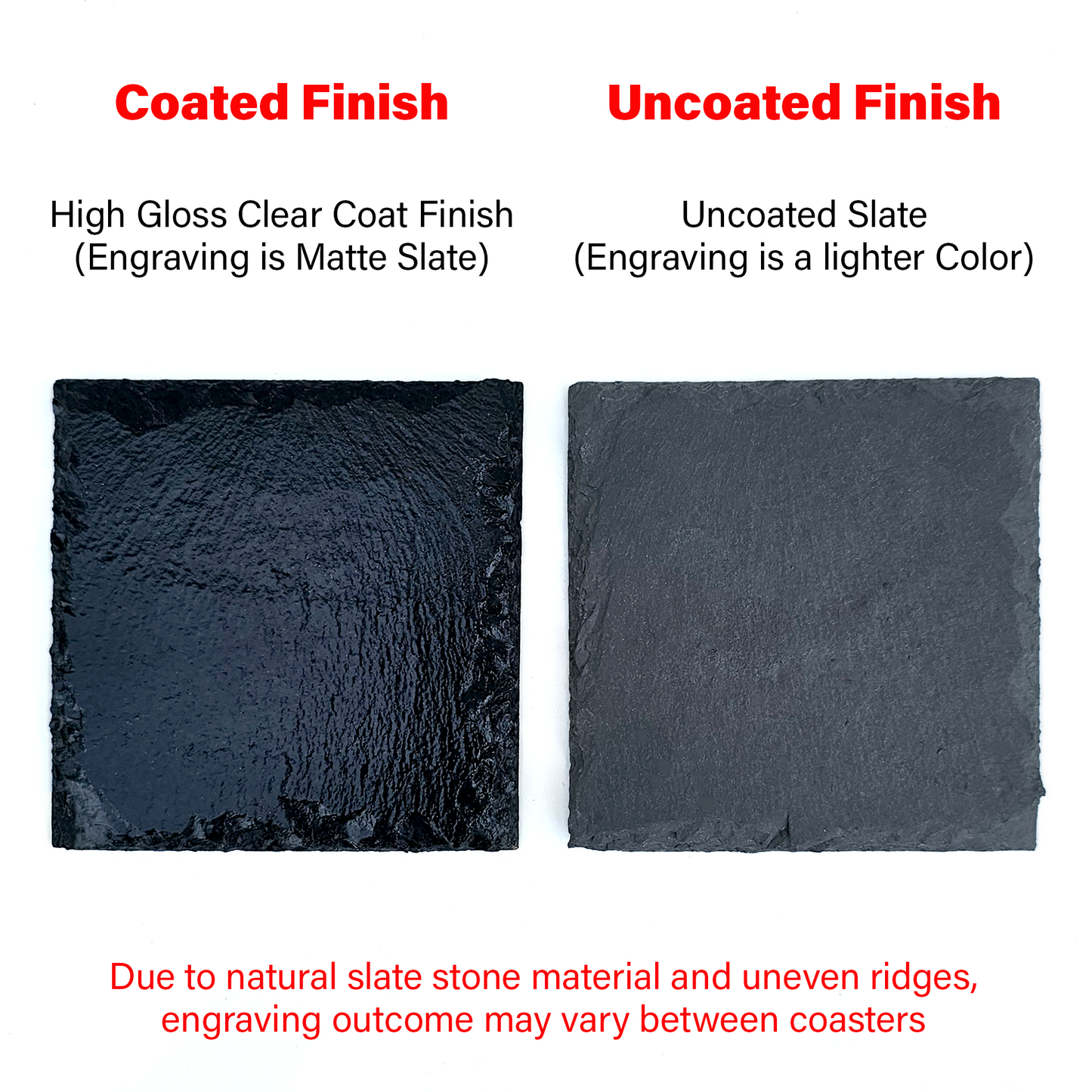 4" Custom Personalized Slate Monogram Coasters